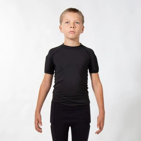 Youth boys short sleeved shirt  (Youth 8, Black)